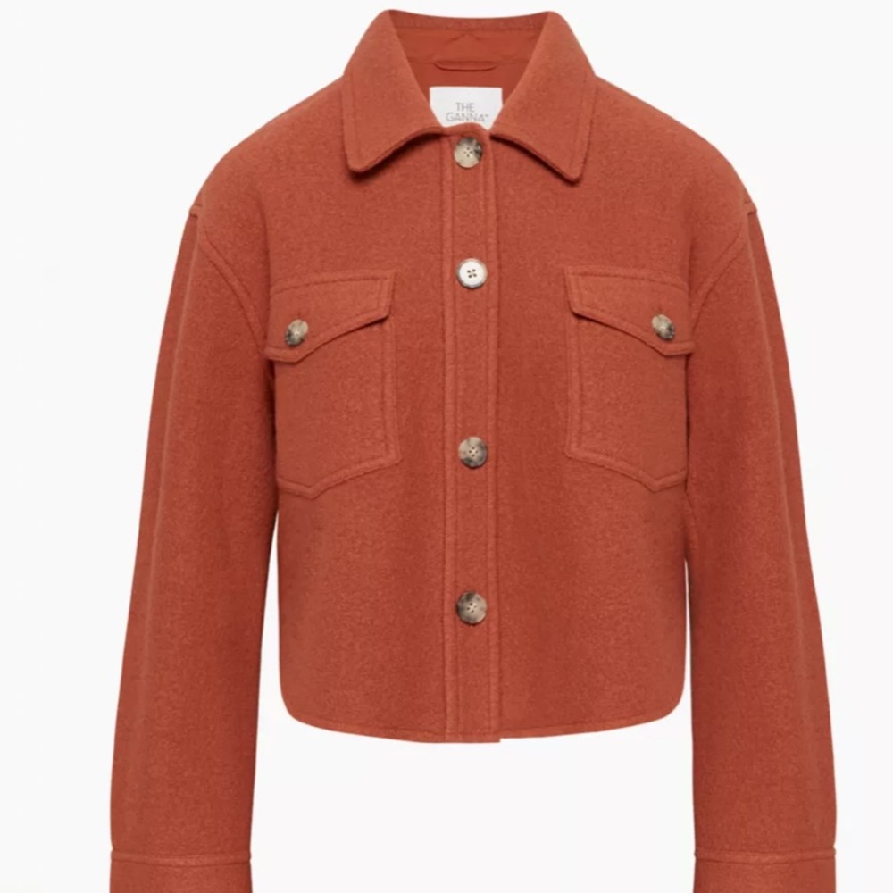 Aritzia The Ganna Cropped Shirt Jacket